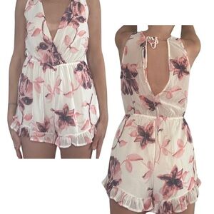 Floral Sleeveless Romper